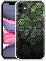 Cazy Hoesje geschikt voor iPhone 11 - Snakeskin Honeycomb