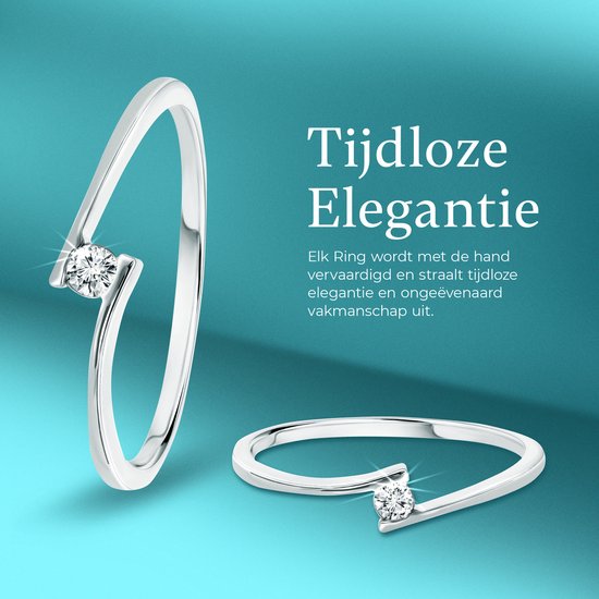 Miore - Ring avec Diamant Dames - 9 Carats - Couleur Or Blanc