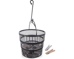 Wasknijpers in Opvouwbare Mand 50 stuks - Set - Wasgoedknijpers - Knijpers voor Wasrek - Laundry