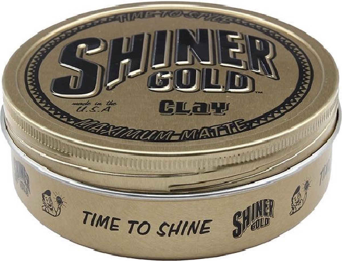 Shiner Gold Clay Pomade - Mat hold - 113 gram - 1 stuk