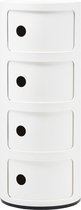 Kartell Componibili Cabinet Round Extra Large (4 Comp.) Blanc