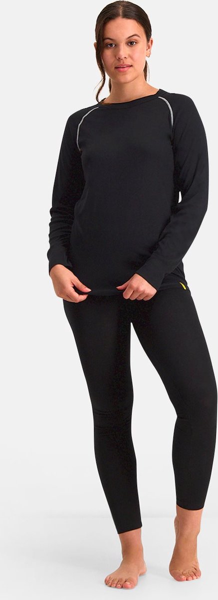 NOMAD® Lichtgewicht Thermoshirt Dames - Lange mouwen - L - Baselayer - Longsleeve Thermo - Droog & Warm - Zwart van Merkloos — afbeelding 3