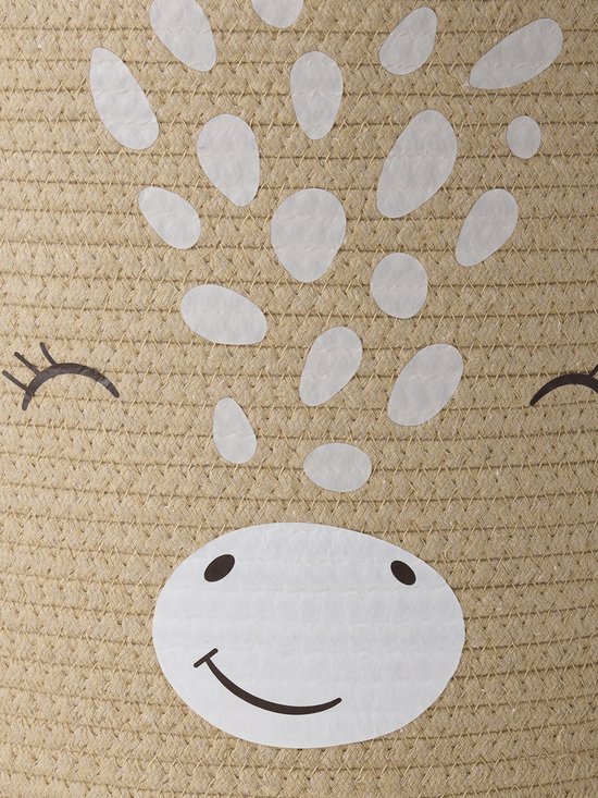 Vertbaudet Panier de rangement XL en corde de coton Girafe