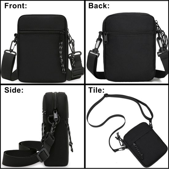 Inateck Sling Bag X, compacte borsttas, voor heren en dames, waterdichte buiktas, borsttas, schoudertas, crossbody bag voor dagelijks gebruik, reizen, wandelen