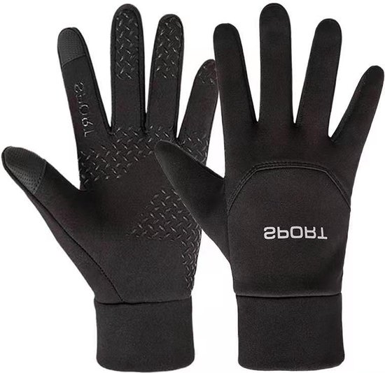 handschoenen voor Heren en Dames (kleur :Zwart) - Warme handschoenen-Touchscreen-handschoenen - Winddicht Sporthandschoenen-Antislip Fietshandschoenen-voor Hardlopen,Motorfiets,Fietsen, Wandelen