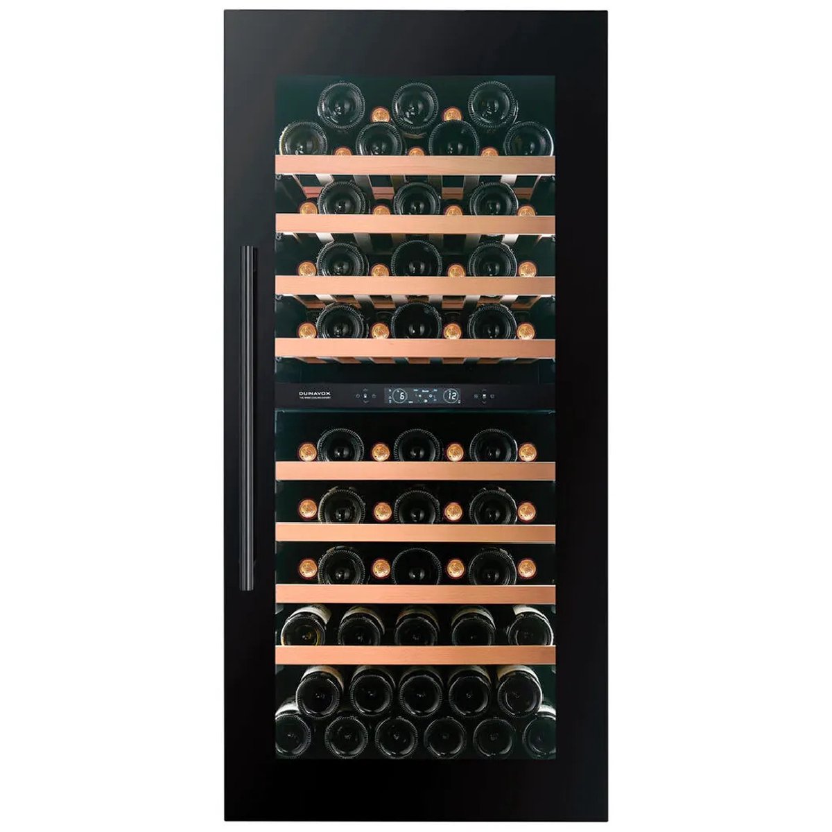 Dunavox Spirit-70 Wijnkoelkast DVS-70.185DMB 2 Zones Mat Zwart Mat Zwart