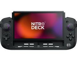 CRKD Nitro Deck+ Clear Black Edition - USB - Touchscreen - Analoog/digitaal - Nintendo Switch - Zwart