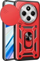 Coverup Case - Convient pour Xiaomi Redmi 14C Case - Coverup Ring Kickstand Back Cover avec Camera Shield - Rouge