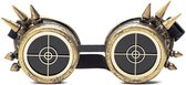 Steampunk goggles bril - brons radar spikes - zonnebril goud rave KIMU