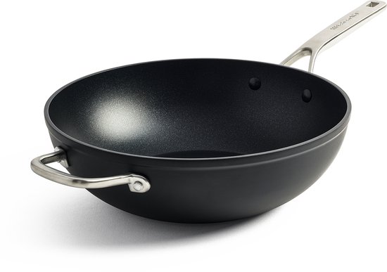 KitchenAid Classic Gesmeed Hard Geanodiseerd PFAS-vrij Keramische Antiaanbaklaag, 28 Cm Grillpan Inductie Ovenveilig Zwart