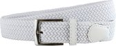 Riem élastique Landley avec élastique extensible tressé - Femme / Homme - Wit - Longueur totale 140 cm / Taille de ceinture 125
