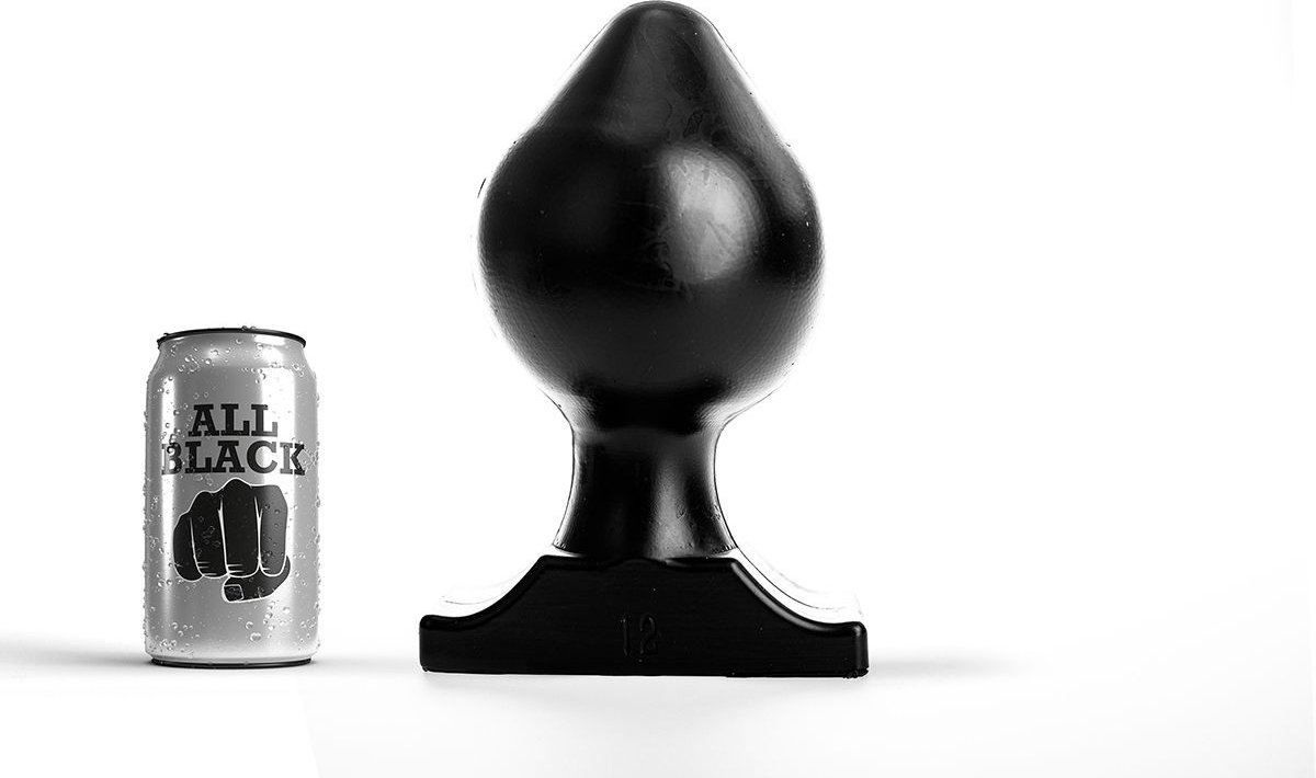Goedkoopste All Black Butt Plug 22,5 x 12cm