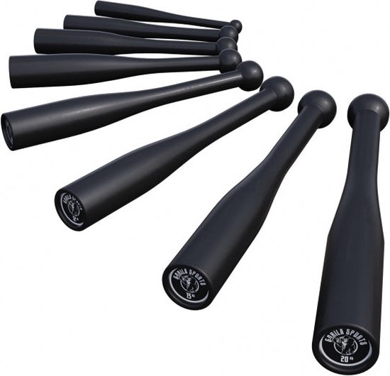 Gorilla Sports Indian Clubbells - Gietijzer - 77 kg - 8 Clubbells - 2 ...
