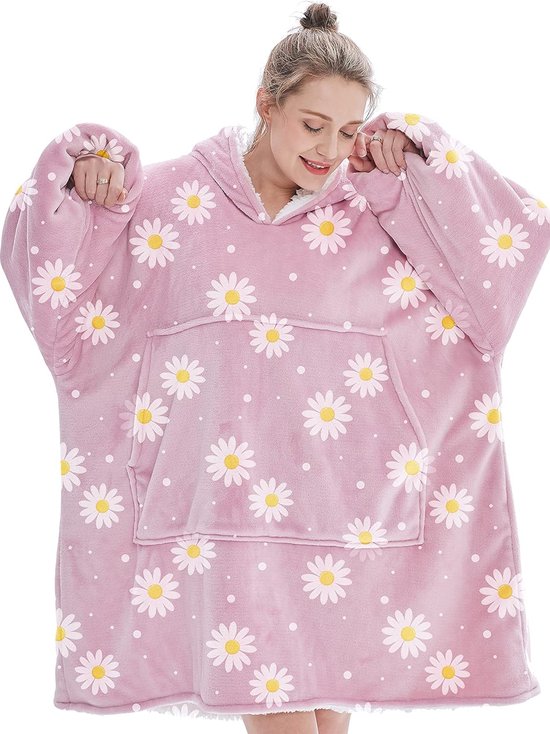 Inovra ® Couverture à capuche Extra large et confortable pour Adultes et adolescents, super douce et chaude