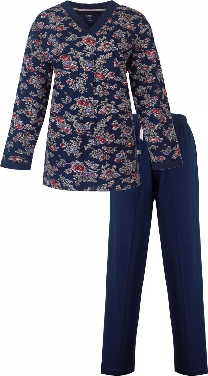 Tenderness Dames Pyjama - Lange Mouwen - Navy Blauw