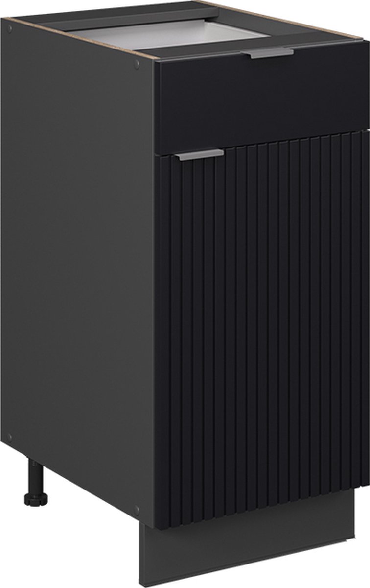 Vicco Fame-Line Keukenonderkast – 40 cm, WB Antraciet Zwart gestreept Zwart gestreept/Antraciet