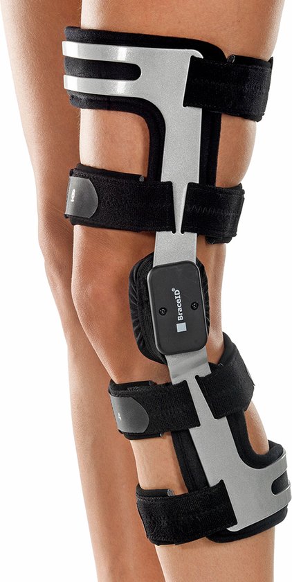 BraceID Genouillère réglable avec charnière – ACL – PCL – MCL – Ménisque – Taille droite XL
