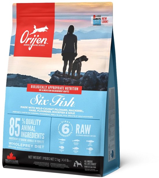 Orijen Whole Prey Six Fish Dog - Sardines & Makreel - Hondenvoer - 2 kg