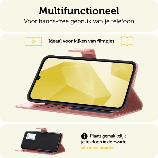 Étui adapté pour Samsung A16 Case Book Case Cover Wallet Cover - Étui adapté pour Samsung Galaxy A16 Case Bookcase Cover - Or rose