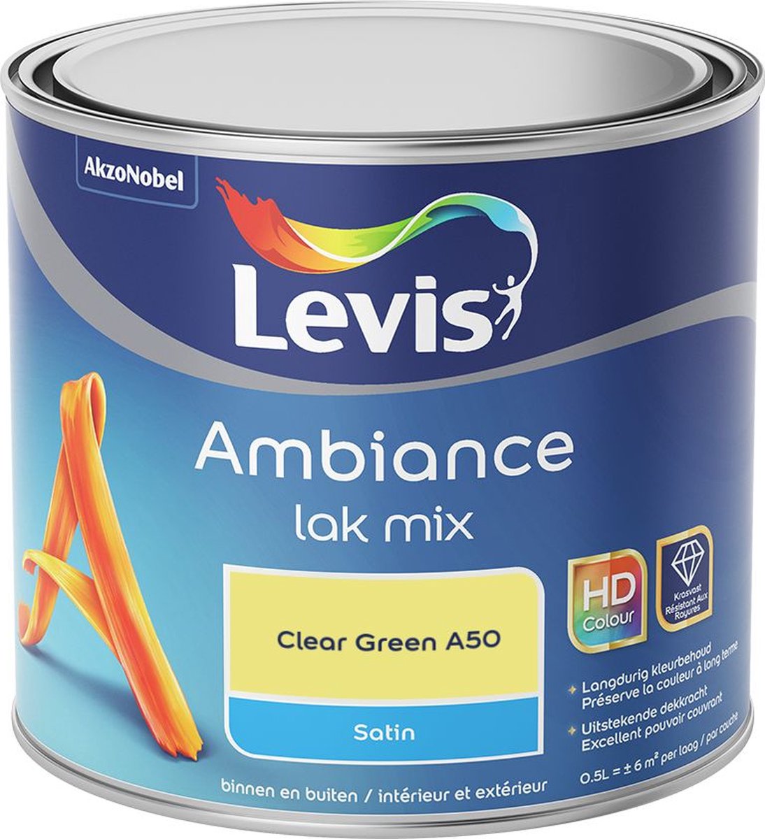 Levis - Ambiance Lak Satin Mix - Clear Green A50 - Mengverf - 0,5 L