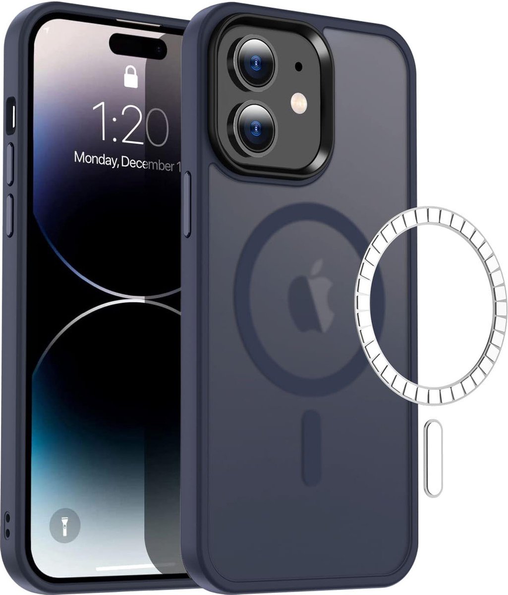 Casify Matte Hoesje geschikt voor MagSafe iPhone 11 Hoesje - Mat Donkerblauw