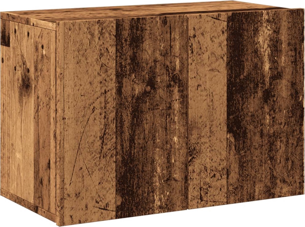 vidaXL - Tv-meubel - wandgemonteerd - 60x30x41 - cm - oud - houtkleurig