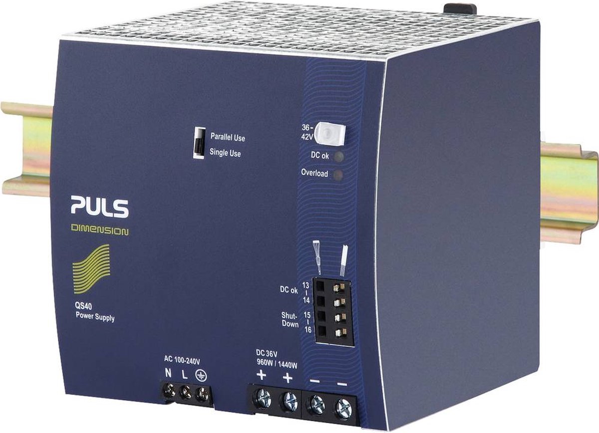 PULS QS40.361 DIN-rail netvoeding 36 V/DC 26.7 A 960 W Aantal uitgangen:1 x Inhoud 1 stuk(s)
