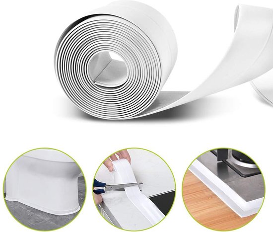 SnailGarden 2 rollen witte badafdichtstrip & 2 stuks kitgereedschap, zelfklevende kitstrip, waterdichte badafdichtstrip voor badkamer, keuken, toilet, wandhoek SnailGarden 2 rollen witte badafdichtstrip & 2 stuks kitgereedschap, zelfklevende kitstrip, waterdichte badafdichtstrip voor badkamer, keuken, toilet, wandhoek