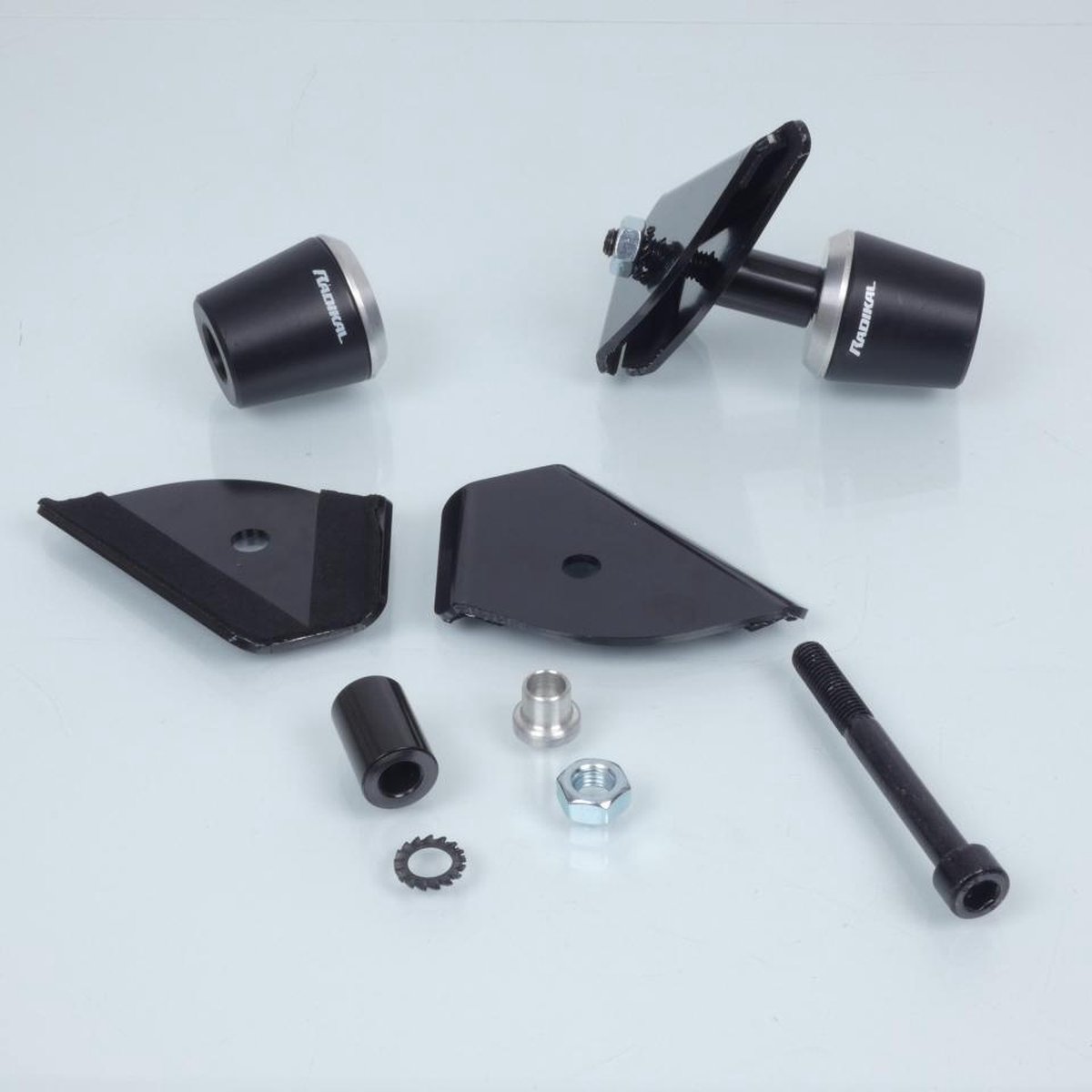 Tampon pare carter Radikal pour moto Ducati 1100 Monster Après 2009 EQ513PLUS Noir