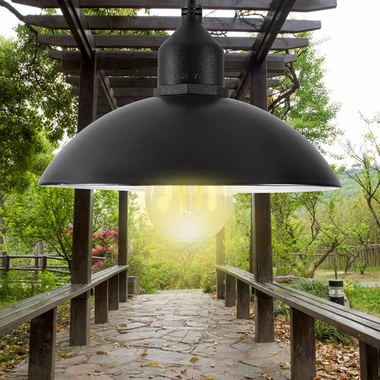 Collasis Zonnelamp voor buiten, tuin, hanglamp, IP65, waterdicht, 2 stuks, metaal, met ledlamp, balkon, veranda, binnenplaats