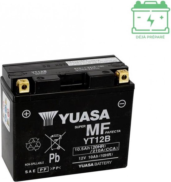 Batterie SLA Yuasa pour Moto Ducati 939 Hyperstrada 2016 à 2018 YT12B / YT12B-BS / 12V 10.5Ah Neuf