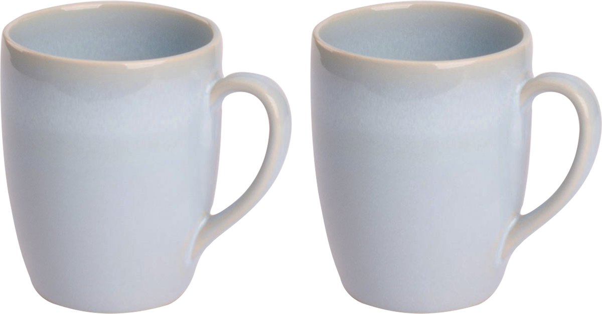 Palmer - Barolo - Beker - Mok - 2 stuks - 29 cl - Lichtblauw - Stoneware - Koffiekopjes