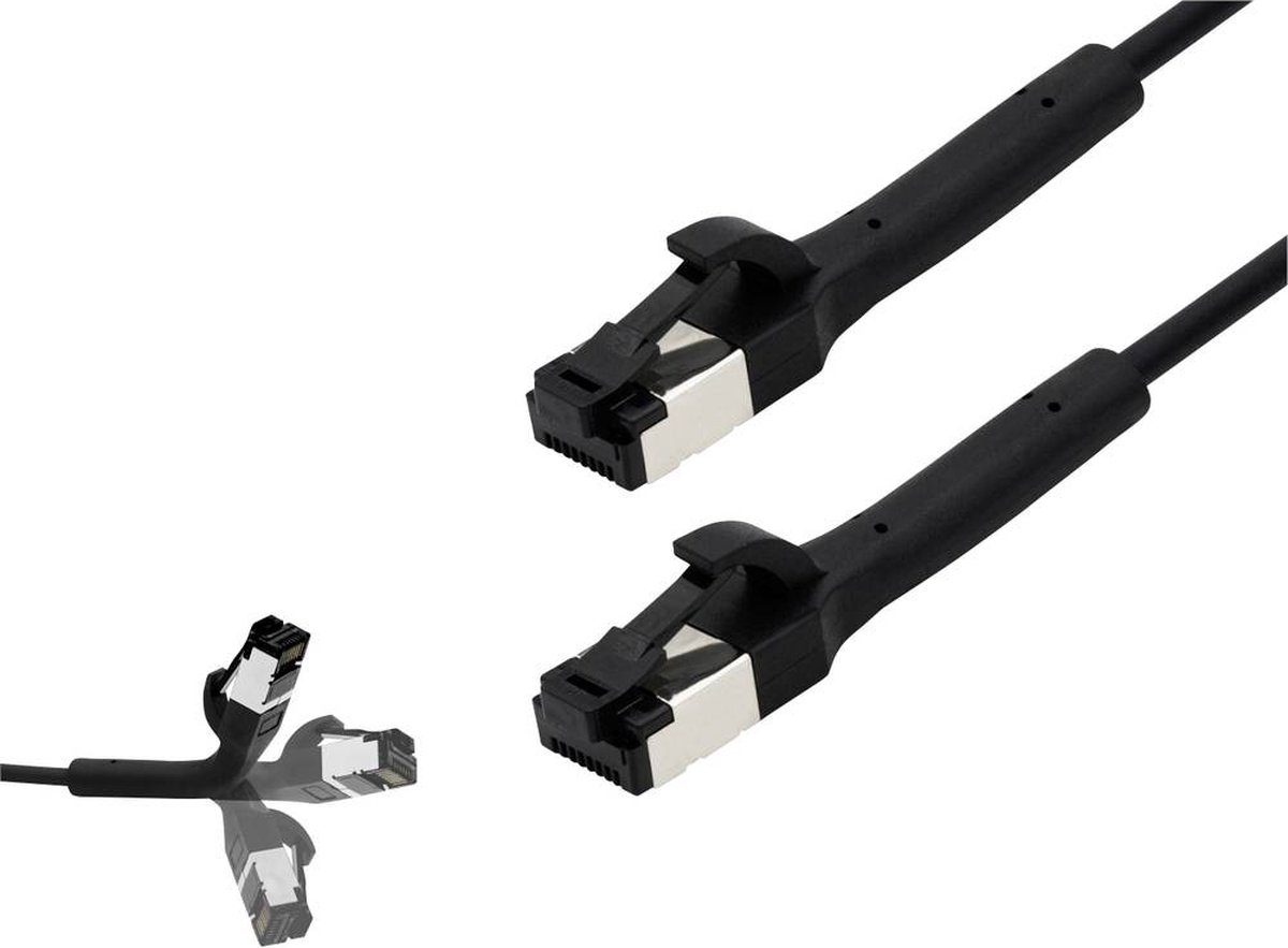 BKL Electronic 144014 RJ45 Netwerkkabel, patchkabel CAT 8.1 U/FTP 3 m Zwart 1 stuk(s)