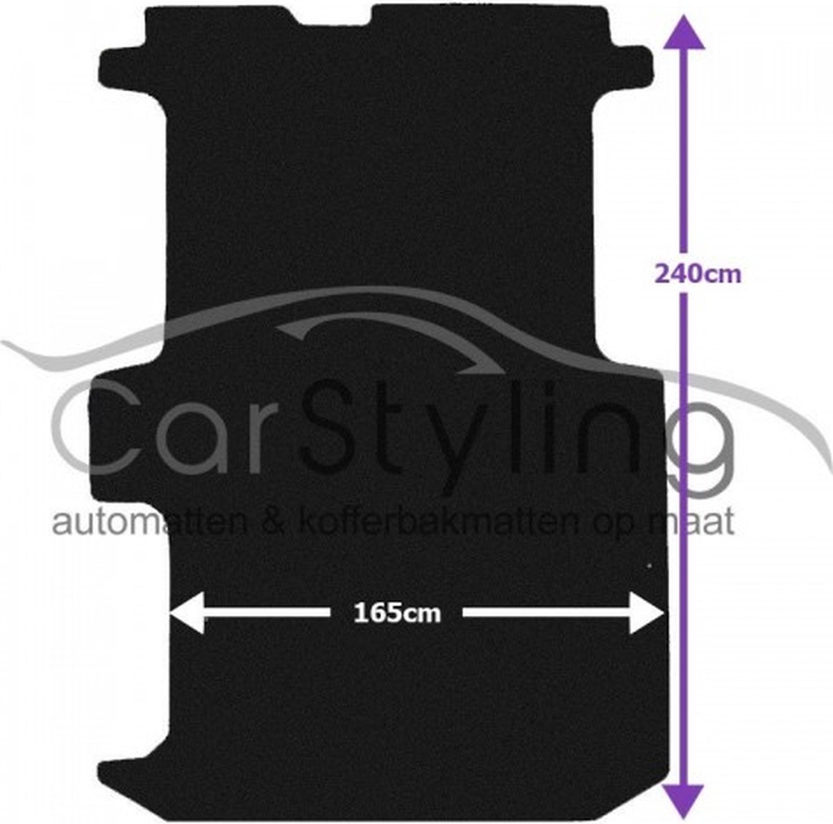 Laadvloermat Nissan Primastar kort model met schuifdeur 2001-2014