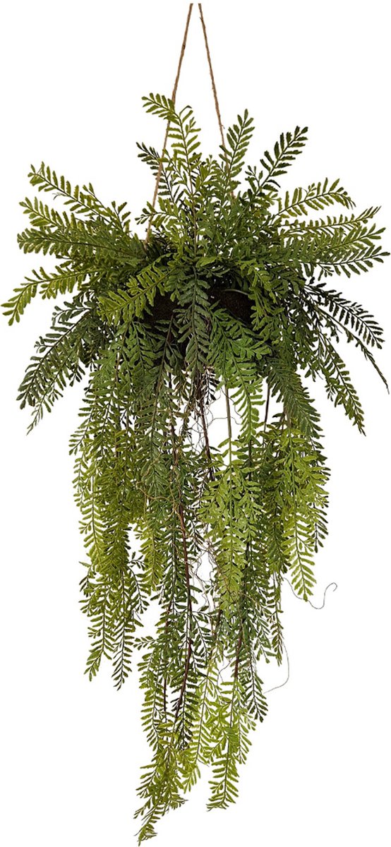 Kunst Mos Kokodama | 100cm - Kunst hangplant - Namaak kokodama - Kunstplanten voor binnen - Kunst hangplant mos