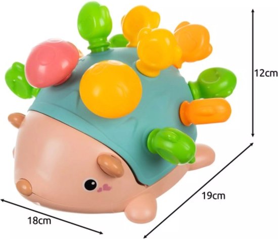 Educatief Speelgoed Puzzel - Egeltje - Kleuren Herkennen - Leerzaam Speelgoed voor Baby's en Peuters - Kleuren Matchen - Interactief Peuterspeelgoed - Sensorisch Speelgoed - Montessori van Educa — afbeelding 5