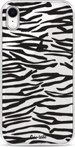 Casetastic Apple iPhone XR Hoesje - Softcover Hoesje met Design - Zebra Print