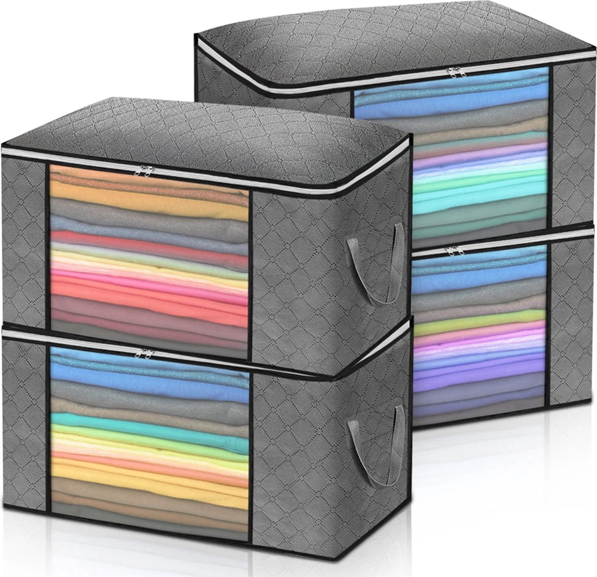 4-delige Kleding- en Dekbed Opbergzakken Set - Organizer Box voor Deken, Trui en Kledingkast