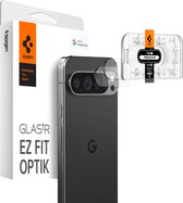 Spigen Protecteur d'objectif d'appareil photo adapté pour Google Pixel 9 Pro XL - Glas.tR EZ Fit Optik Pro - Tempered Glass 9H - Installation facile - Transparent 2-Pack