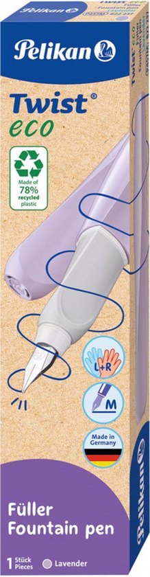 Stylo plume Pelikan Twist Eco, avec recharge, lavande