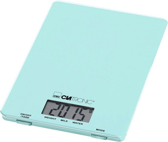 Clatronic Keukenweegschaal | meetbereik tot 5000 g | 1 g stappen | tarra-functie | bakken | koken | glazen weegoppervlak | automatische uitschakeling | LCD-display | rubberen voeten | KW 3626 roze