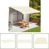 The Living Store Toile de remplacement - Toile d'auvent 480x345cm - Crème - 100% polyester