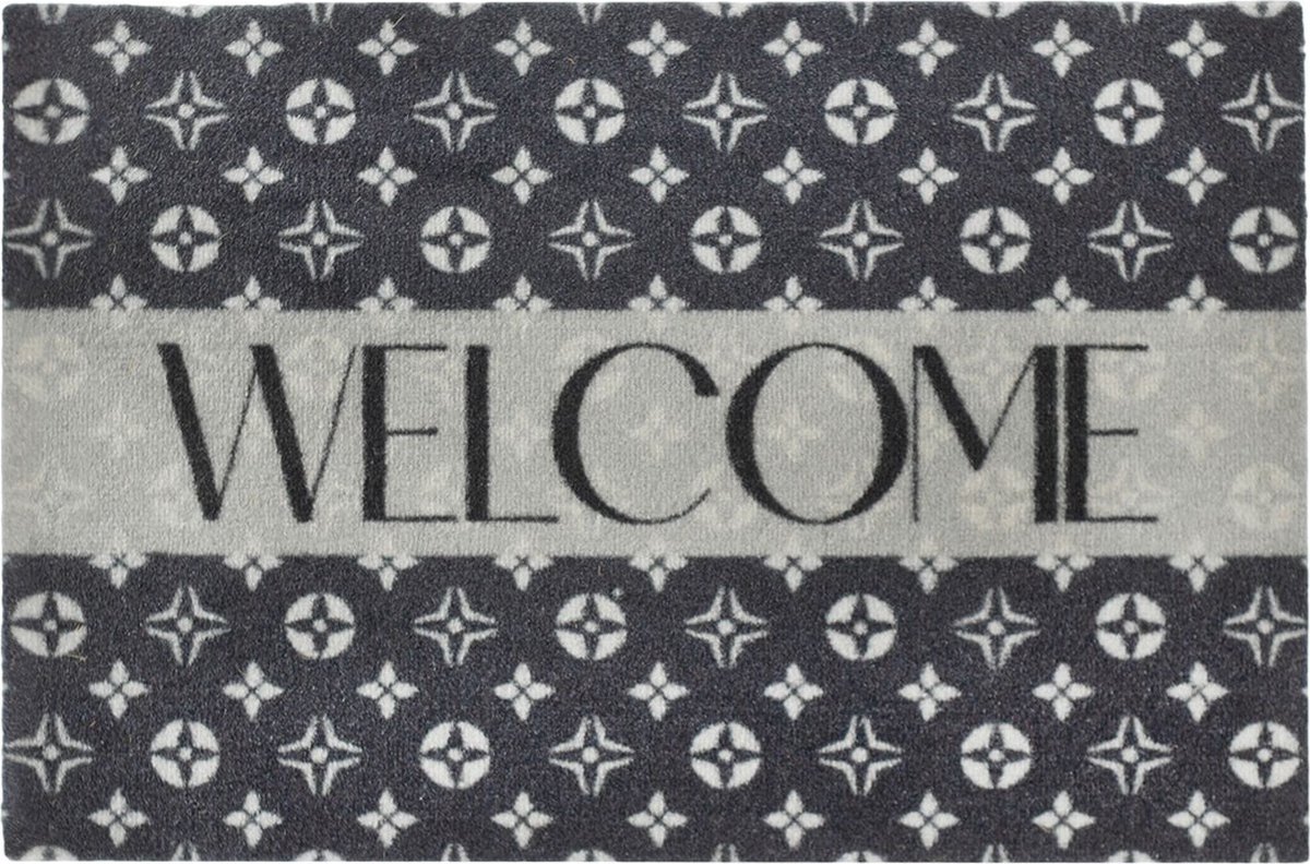 MD-Entree MD Entree - Deurmat - Schoonloopmat - Impression - Stars Welcome - 40 x 60 cm Grijs