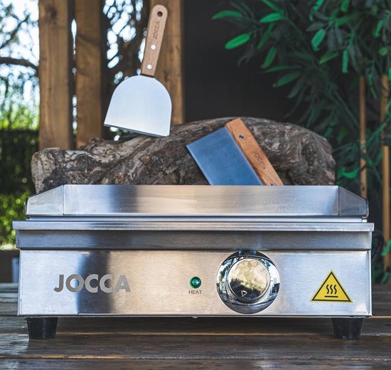 Elektrische Grillplaat voor Teppanyaki en Tafelgrill - Roestvrij Staal, Anti-aanbak, 41,1 x 29,7 cm — afbeelding 4