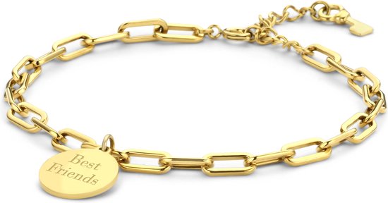 Bracelet en acier 8KM BC0071 Special Moments - BEST FRIENDS - 16,5 + 3 CM - Doré