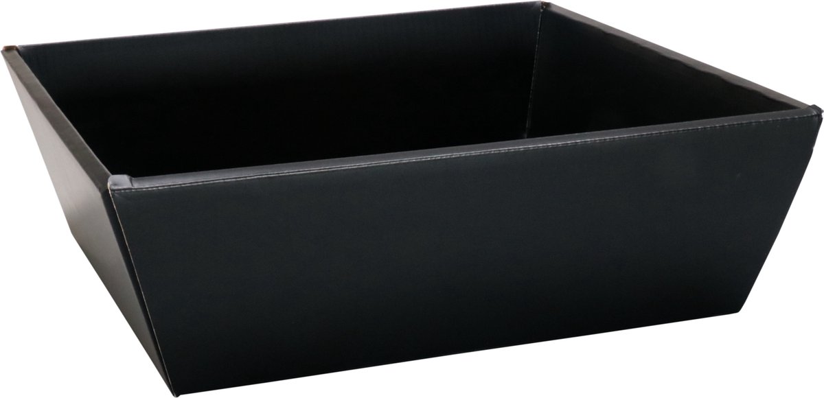 Mand | golfkarton | biermand | 31x29x10cm | vierkant | zwart | 10 stuks