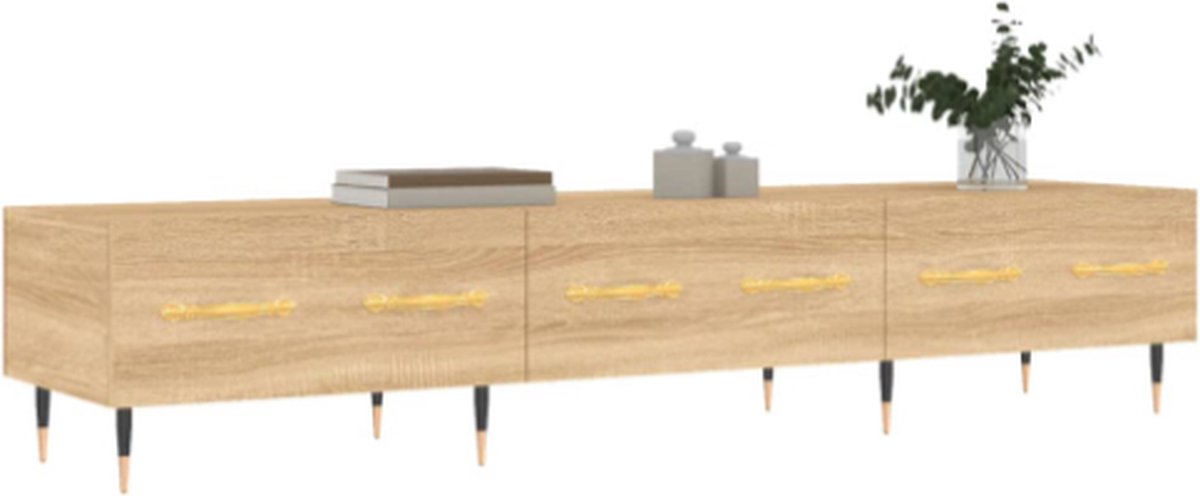 vida xl Tv-meubel 150x36x30 cm bewerkt hout sonoma eikenkleurig