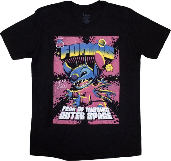 Disney Lilo & Stitch - FOMOS Heren T-shirt - 2XL - Zwart