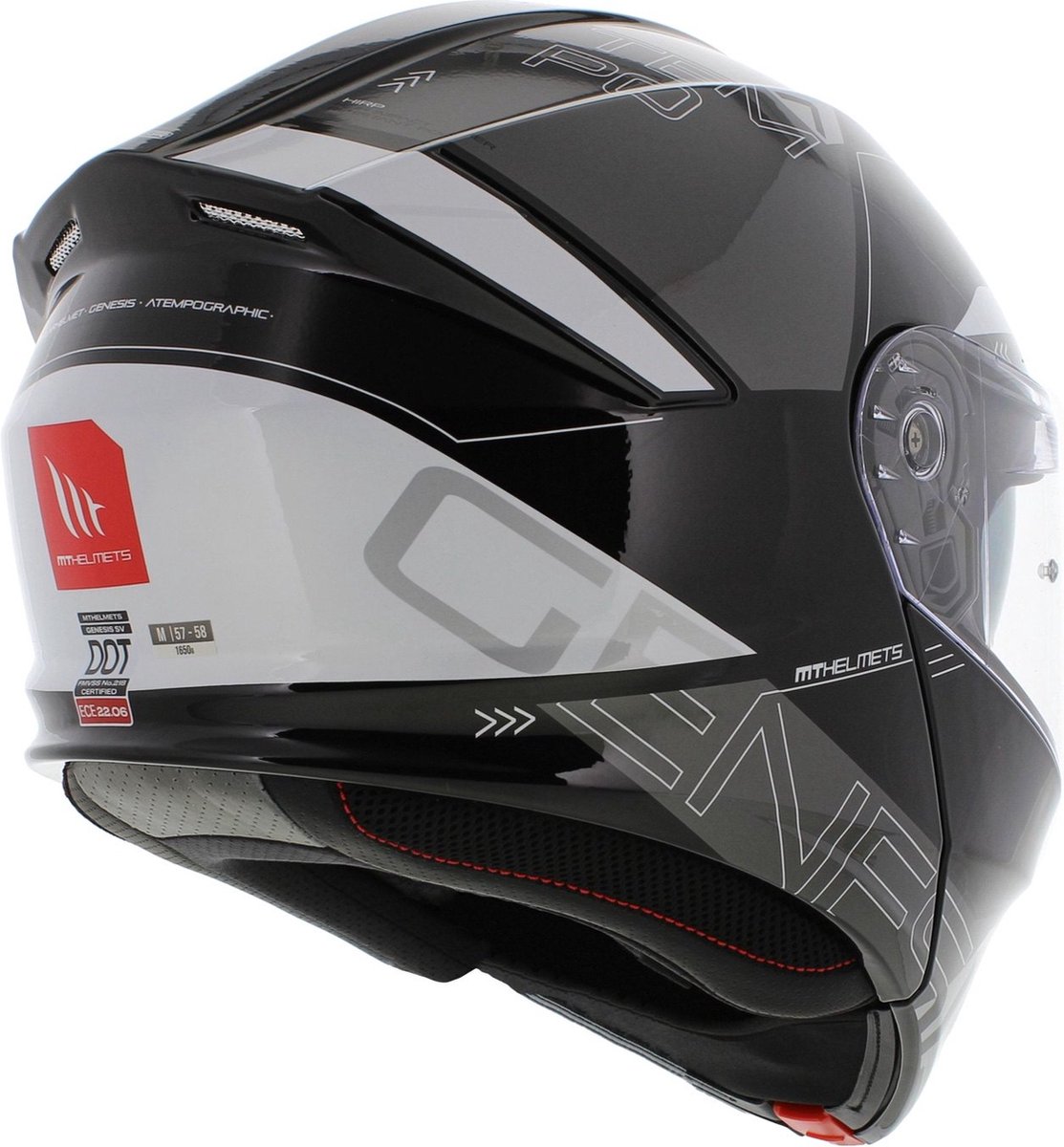 Capacete De Motocicleta MT Helmets Thunder 4SV Preto Brilhante Tamanho M 57 58 Cm