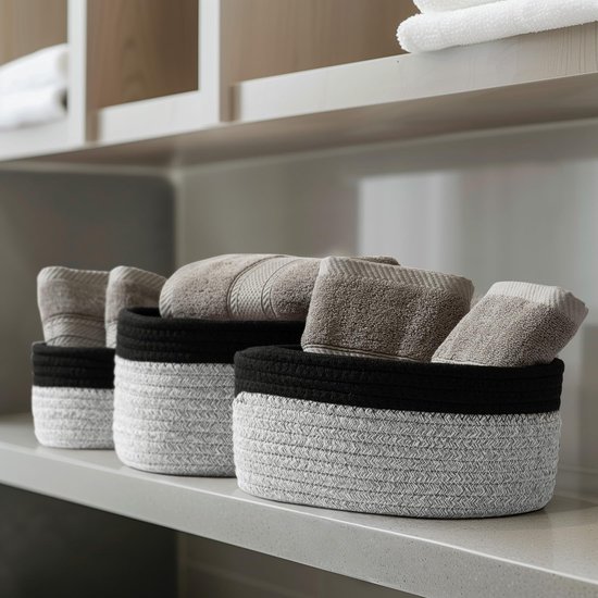 LOVE IT STORE IT - Premium - Kastorganizer, 2-delig, opbergsysteem voor laden, van stof, versterkt, 6 vakken voor ondergoed, riem, beige, 15 x 30 x 15 cm